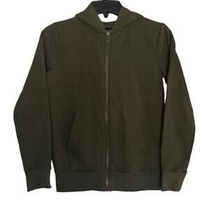 Treasure & Bond Boys Olive Green Full-Zip Hoodie Size 8/10
